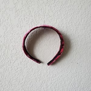 Rose pattern velvet headband